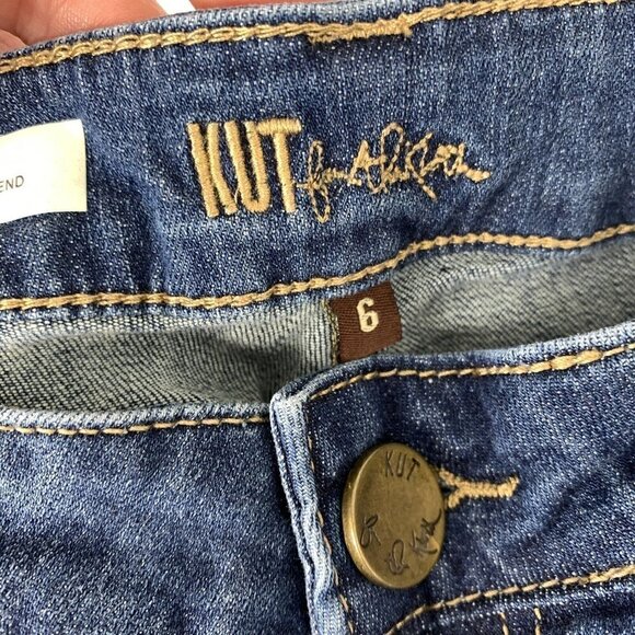 Kut from the Kloth Maggie Skinny Boyfriend Jeans Size 6 Cropped - Picture 6 of 11